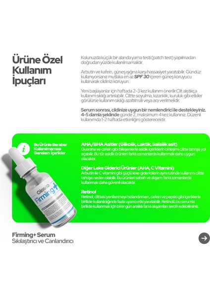 Firming+ Kafein ve Peptide Katkılı Yüz Bakım Serumu - Elastikiyet Artırıcı ve Cilt Canlandırıcı Etki - 30ML