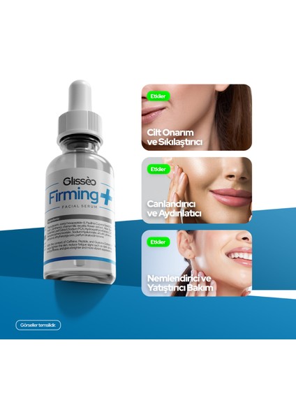 Firming+ Kafein ve Peptide Katkılı Yüz Bakım Serumu - Elastikiyet Artırıcı ve Cilt Canlandırıcı Etki - 30ML