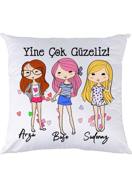 Best Friend En İyi Arkadaşa Hediye İsimli ve Mesajlı Yastık