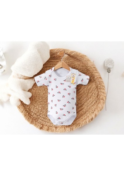 Pamuklu I Love Mum& I Love Dad Kısa Kollu Bebek Body Özel Baskı Zıbın