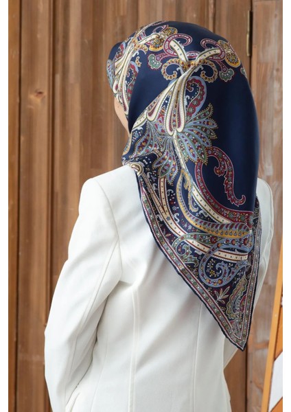 Twill Ipek Eşarp Lacivert