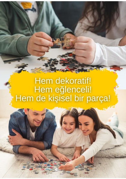 Kişiye Özel Resimli Kalp Yapboz - 80 Parça