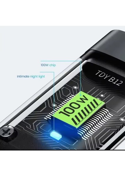 Işıklı 3 In1 Lightning-Micro-Type-C 100W Hızlı Şarj Kablosu 3A 1.2m Siyah modelleri