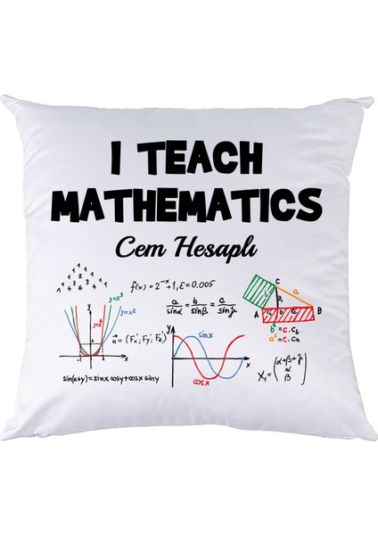 Matematik Öğretmenine Hediye İsimli Yastık