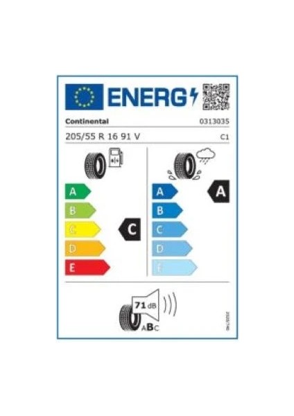 205/55R16 91V Premıum Contact 7 Üretim Tarihi 2025