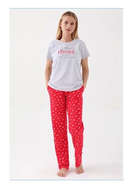 Azze Arnetta 2580-S Kadın Kısa Kol Pijama Takım
