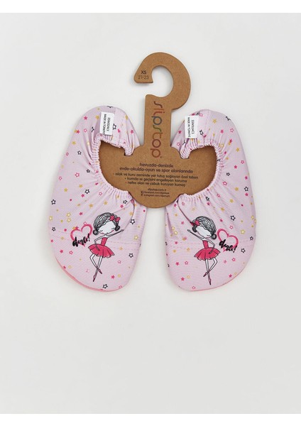 Slıp Stop Baskılı Kız Bebek Deniz Ayakkabısı (S5)