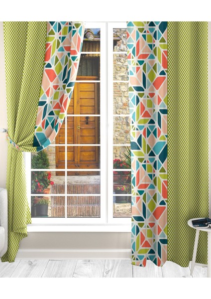 Kadife Kumaş Dijital Baskılı Fon Perde 140 x 260 cm ( 2 Adet )