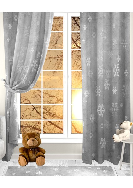 Kadife Kumaş Dijital Baskılı Fon Perde 140 x 260 cm ( 2 Adet )