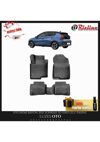 Hyundai Bayon 3D Havuzlu Paspas 2021-2022-2023-2024-2025