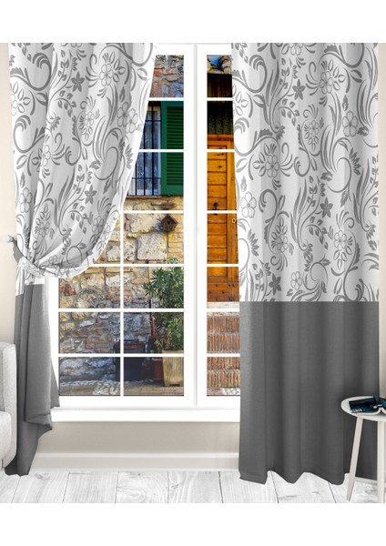 Kadife Kumaş Dijital Baskılı Fon Perde 140 x 260 cm ( 2 Adet )