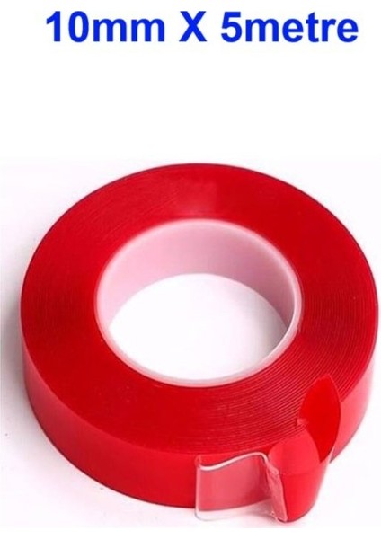 Çift Taraflı Bant Silikonlu 10MM x 5metre