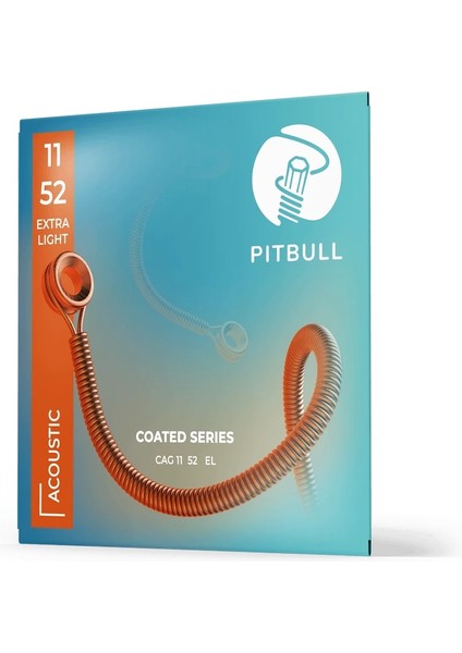 Coated Seri Akustik Gitar Teli Cag 11-52 El