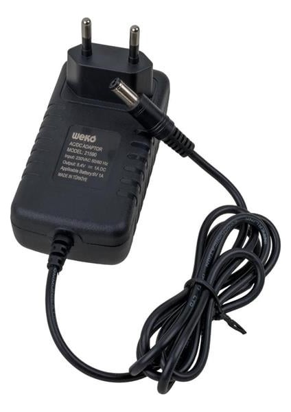 8.4 Volt - 1 Amper 8.4 Watt 5.5*2.5 Uçlu Lityum Pil Ledli Yerli Üretim Şarj Adaptörü
