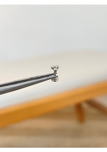 316 L Cerrahi Çelik 3 Top Conch Kıkırdak Helix Dudak Tragus Piercingi