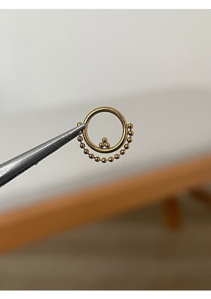 316 L Cerrahi Çelik Sallantılı Top Zincir Detaylı Halka Kıkırdak Helix Tragus Piercingi fiyatları