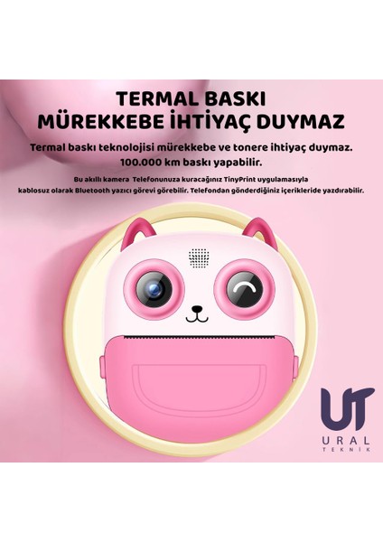 Çocuk Fotoğraf Makinesi Yazıcı, Selfie, Full Hd, Filtre, Oyunlar, Mp3 Çalar App Desteği modelleri