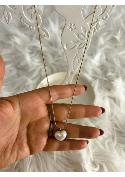 Badelis Çelik Kalp Detaylı Küçük Dorika Kolye Gold fiyatları