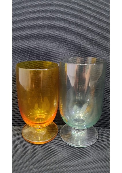 Cam Bardak Kahve Yanı Set Renkli (1 Adet 9,5cm + 1 Adet 10,5cm)