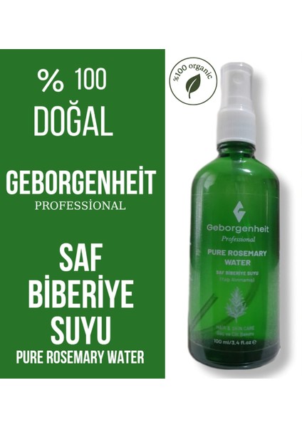 Biberiye Suyu % 100 Doğal ve Saf Saç Toniği Saç Uzamasına ve Gürleşmesine Destekleyici