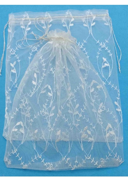 Desenli Tül Kese 26*34 cm Ebatında 6 Adettir Hediyelik Bohçalık Çeyizlik