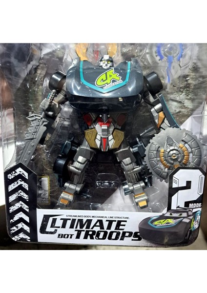 Oyuncak Robot Araba Savaş Aleti Kılıç Kalkan Arabaya Dönüşen Robot 30X18CM