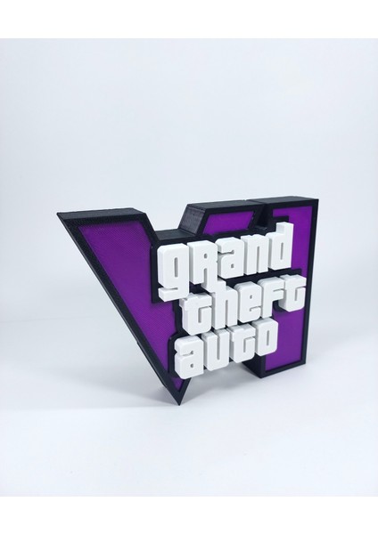 Grand Theft Auto Gta 6 3D Logo Baskı
