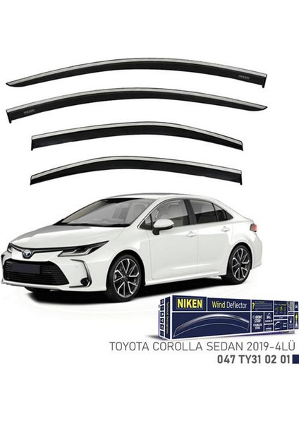 Kromlu Cam Rüzgarliği Toyota Corolla Sd 2019- 4lü Glstd