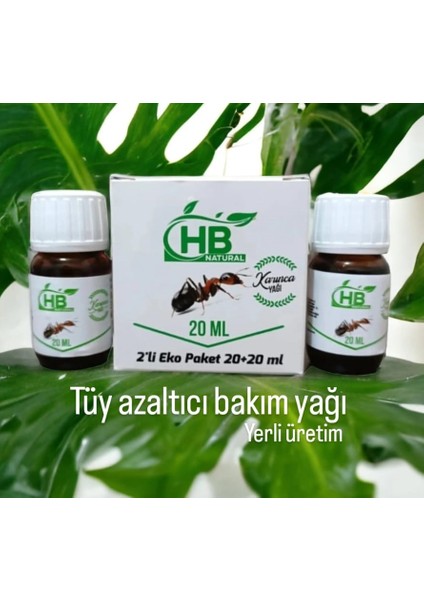 Karınca Yumurtası Yağı - Tüy azaltıcı bakım yağı (20+20 ml)