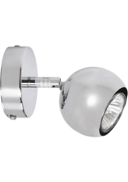 Mylights Krom Spot Tekli Kure Gun Isıgı Ampullu Hareketli Duvar Aplik Gece Lambası Okuma Lambası LED Aplik