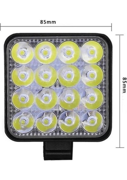 16 LED Kare Çalışma Lamba Mini
