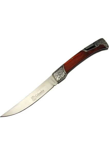A 3165 A Kamp Çakı 24 cm - Ahşap Metal Saplı, Kemerlikli