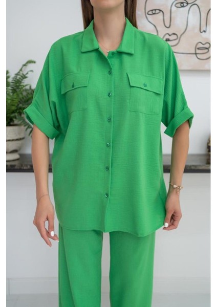 Yeşil Gömlek ve Pantolon Takım