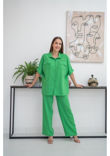 Yeşil Gömlek ve Pantolon Takım