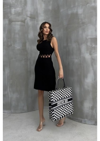 Estelya Cut Out Mini Elbise 2571-01