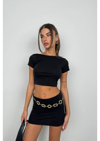 Yarım Kol Basic T-Shirt