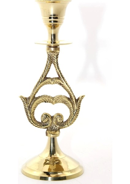 Tekli Pirinç Şamdan Model 6