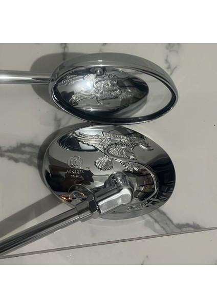 Motorsiklet Qy 124 Ayna Kartal Desen 10 mm Ayna Takımı Sağ Sol Takım 50234 modelleri