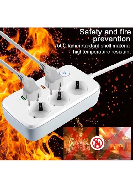 Power Socket Uzatma Kablosu, Grup Priz Uzatma Kablosu, Akım Korumalı Uzatma Kablosu