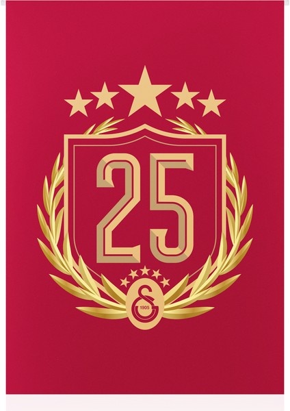 Galatasaray 25 Şampiyonluk Cephe Bayrak 600X900CM U251361
