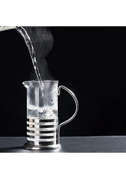 Paslanmaz Çelik Gövdeli French Press Kahve ve Çay Demleme Aparatı