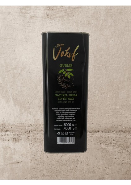 5lt. Gurme Natural Sızma Soğuk Sıkım 0.3 Asit Zeytinyağı