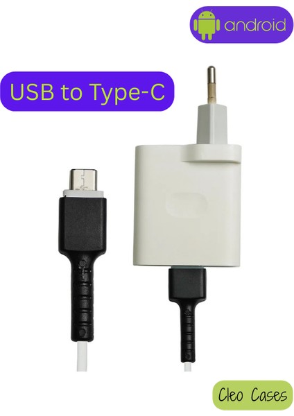 USB To Type-C Yeni Nesil Android Şarj Kablo Ucu Koruyucu
