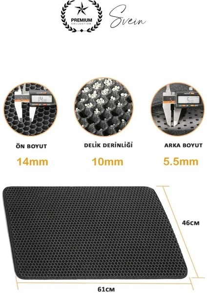 Elekli Kedi Paspası Tuvalet Önü Kumu Evcil Hayvan Sert Plastik Toz Kir Tutucu Yıkanabilir 40X60 cm fırsatları