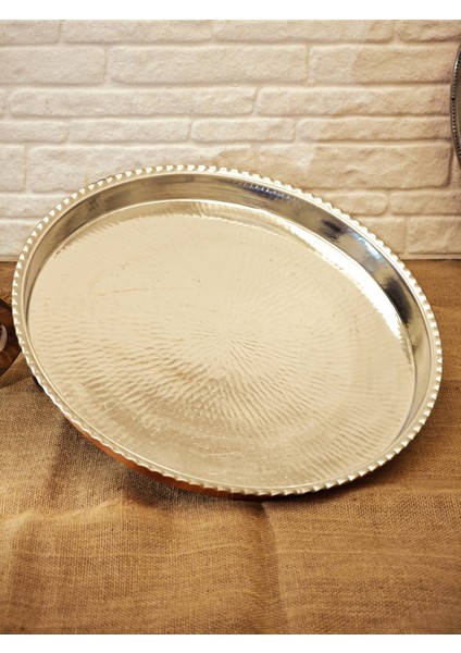 Bakır Yuvarlak Fırın Tepsisi 50 cm