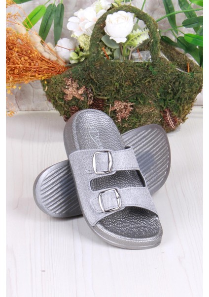 01108 Pienn Anatomik Esnek Rahat Simli Baskılı Iki Tokalı Kadın Terlik fırsatları