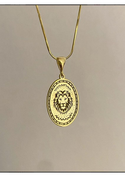 925 Ayar Gümüş Aslan Kolye