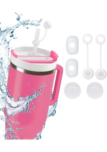 Quencher ve Yeni Nesil Pipetli Termos Uyumlu 3 Parça Sızdırmaz Koruyucu Aksesuar Silikon Set indirimleri