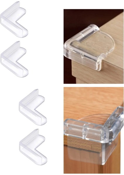 Köşe Kenar Koruyucu, Dekoratif Silikon Yumuşak Köşe Koruyucu, 8 Adet Bebek , Çocuk Emniyet