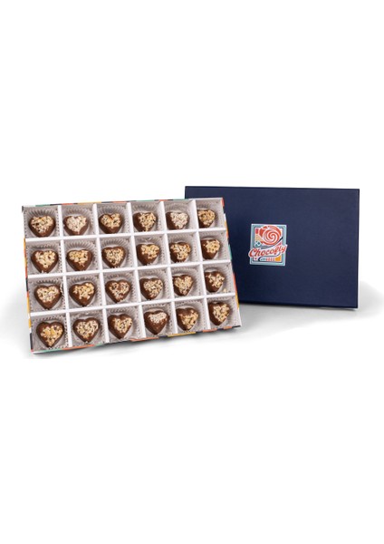Chocoflychocolate Chocofly Çatlak Series 24'lü El Yapımı Belçika Çikolatası( Kalp Sütlü )